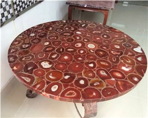 Natural Gemstone Red Agate Slab Stone