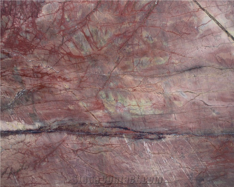 Natural Polished High Quality Rosso Damasco Marble