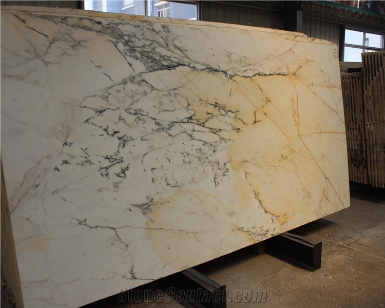 Natural Polished Paonazzo White Marble Slab