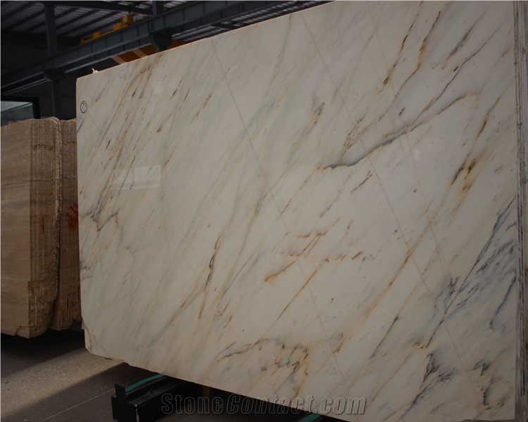 Natural Polished Paonazzo White Marble Slab