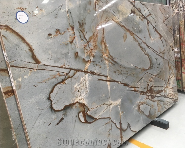 Natural Quartzite Blue Roma Quartzite Slabs