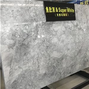 Natural Super White Quartzite Slabs