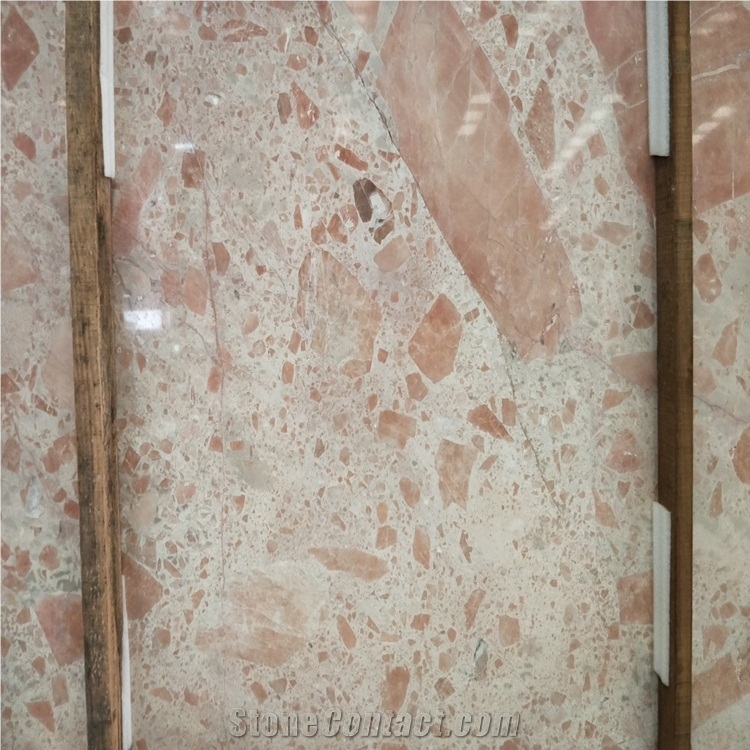 Orange Red Compress Marble Wall Tile Price