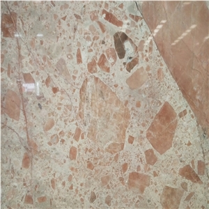 Orange Red Compress Marble Wall Tile Price