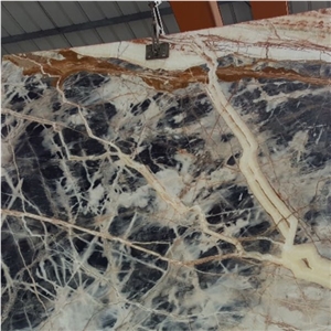 Polished Jungle Black Marble Slab