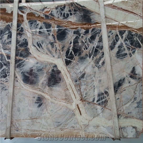 Polished Jungle Black Marble Slab