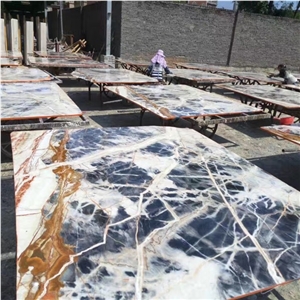 Polished Jungle Black Marble Slab