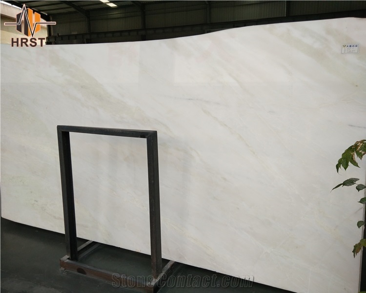 Polished Mystery/Bianco Rhino White Marble Slab