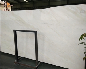 Polished Mystery/Bianco Rhino White Marble Slab