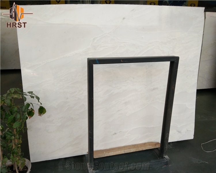 Polished Mystery/Bianco Rhino White Marble Slab