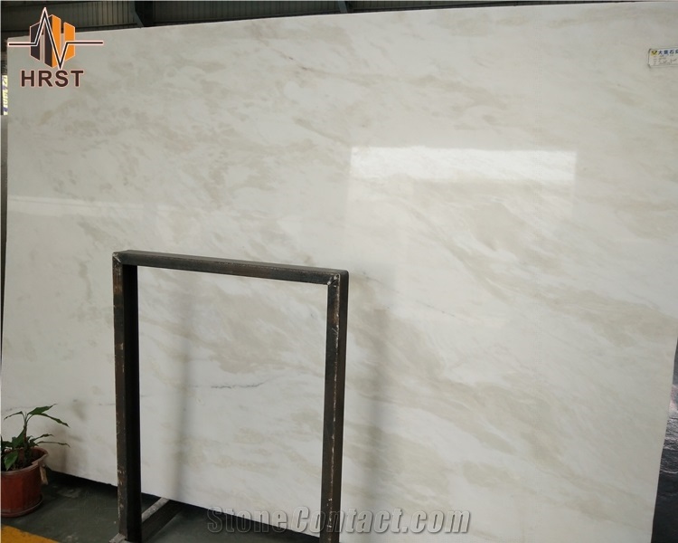 Polished Mystery/Bianco Rhino White Marble Slab