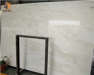 Polished Mystery/Bianco Rhino White Marble Slab