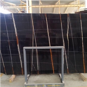 Polished Nero Tunisi Marble Slab