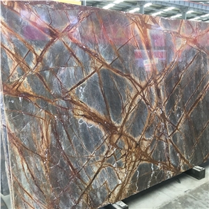 Polished Rainforest Green Marble Slabs and Tiles