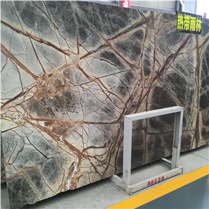 Polished Rainforest Green Marble Slabs and Tiles