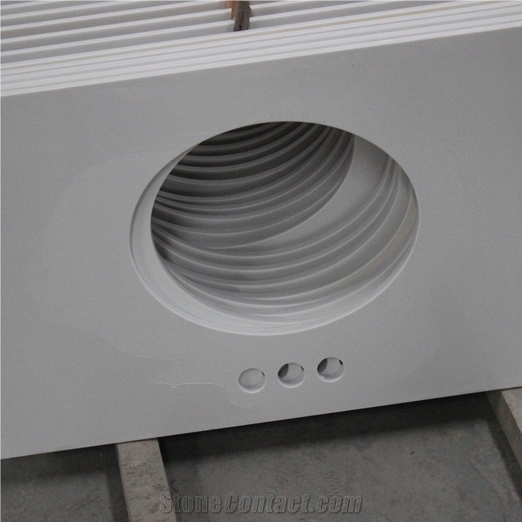 Pure White Quartz Bath Tops