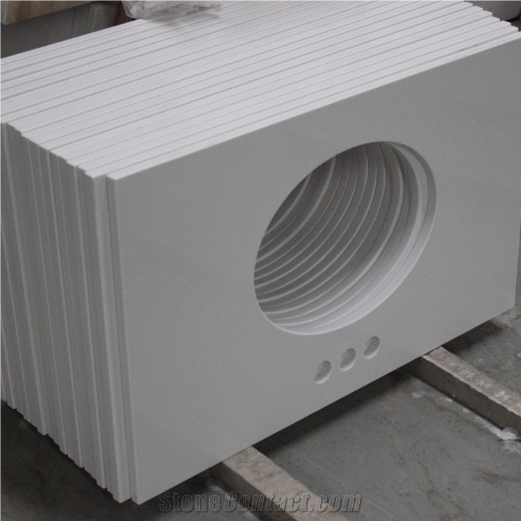 Pure White Quartz Bath Tops