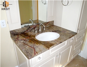 Rainforest Brown Marble Commercial Countertop