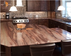 Red Colinas Granite Kitchen Countertop