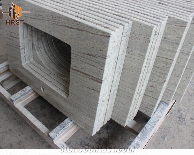 River White Granite Design Kitchen Countertop
