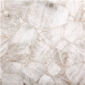 Semi Precious Translucent Stone Crystal White Slab Semi Precious Translucent Stone Crystal White Slab