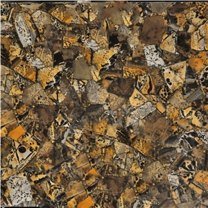 Semiprecious Yellow Fossil Stone Slabs