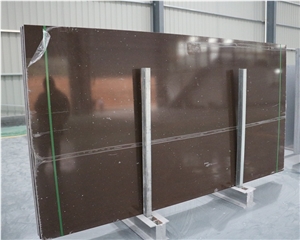 Sparkle Chocolate Brown Quartz Slabs