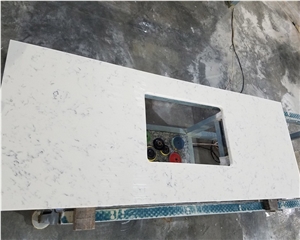Statuario White Quartz Bath Tops