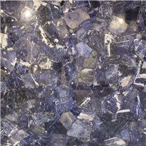 Synthetic Sodalite Blue Gemstone Slabs