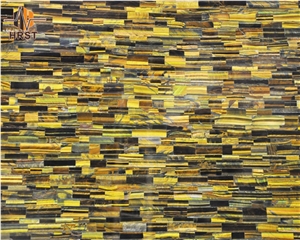 Synthetic Yellow Tiger Eye Slab