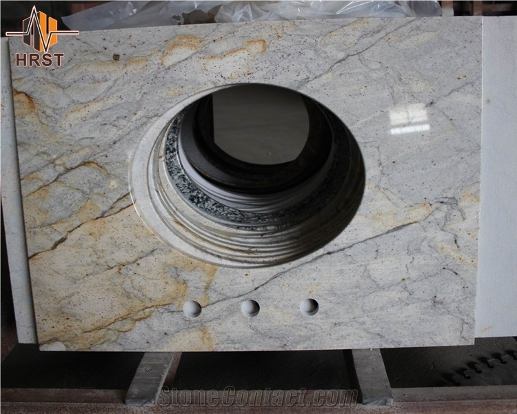 Table Top River Yellow Granite Countertop