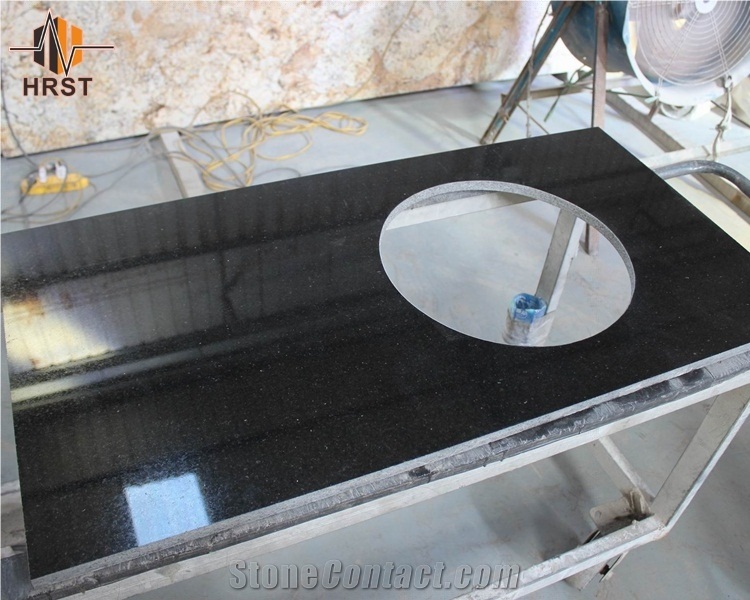 Vanity Used Black Galaxy Granite Countertops