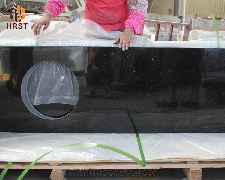 Vanity Used Black Galaxy Granite Countertops