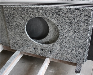 Wave White Granite Kitchen Countertop