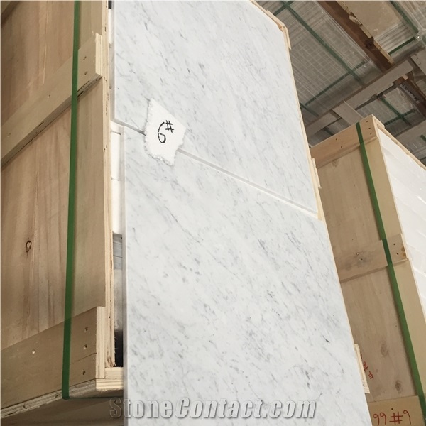 White Bianco Carrara Cd Marble Slab and Tiles