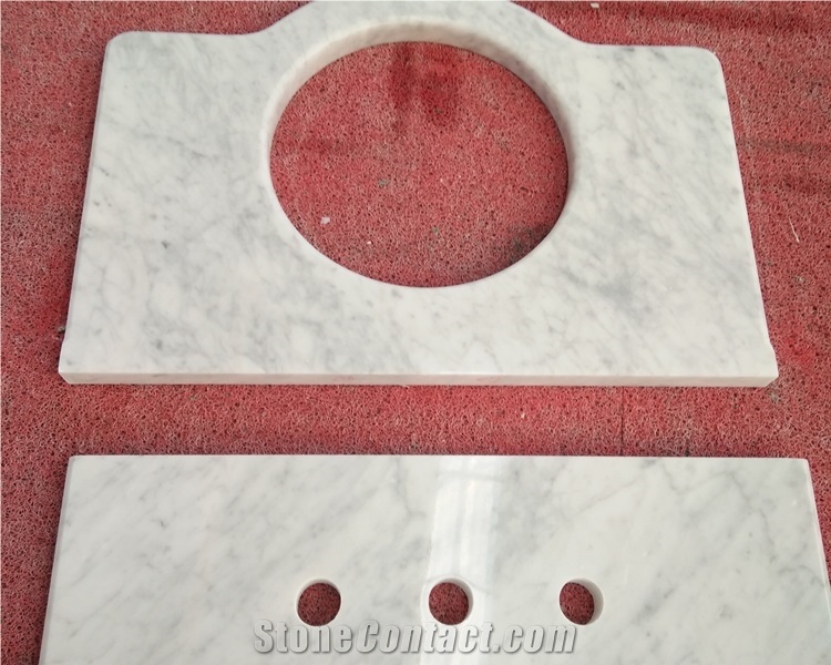 White Carrara Marble Countertop & Vanity Top