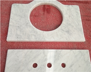 White Carrara Marble Countertop & Vanity Top