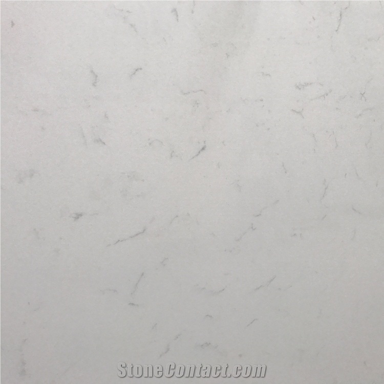 White Grey Veins Artificial Quartz Slabs