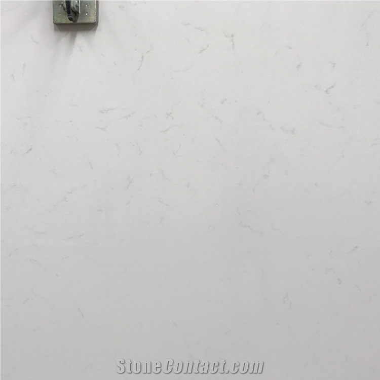 White Grey Veins Artificial Quartz Slabs