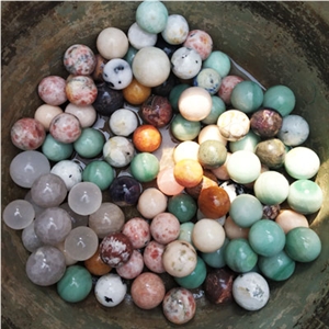 Amethyst, Rose Quartz, Tiger-Eye Agate Spheres