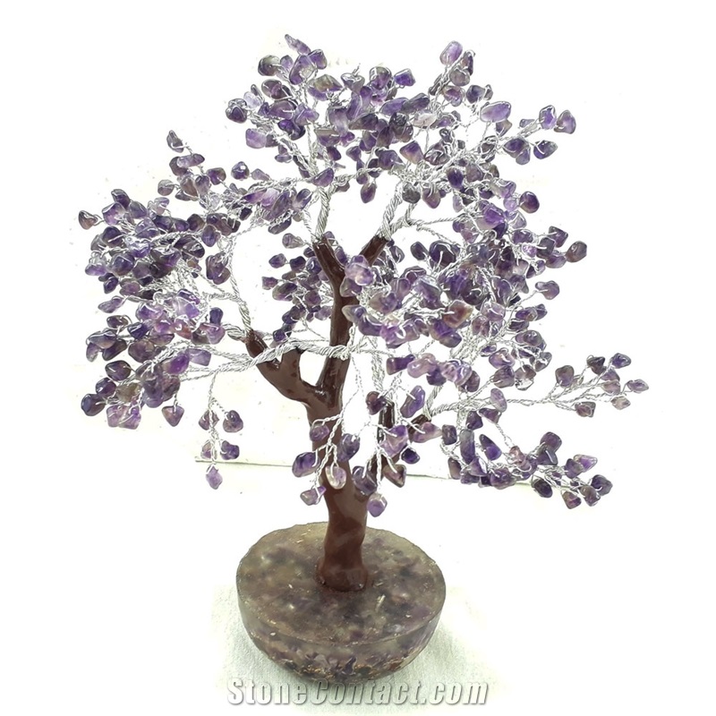 Natural Amethyst Quartz Gem Stone Money Tree