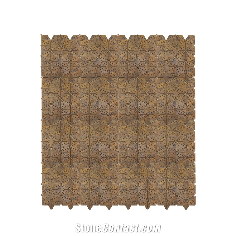 Bronze Copper Color Metal Mosaic Tiles