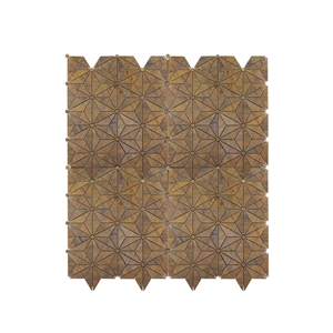 Bronze Copper Color Metal Mosaic Tiles