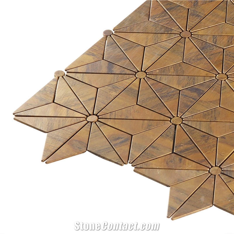 Bronze Copper Color Metal Mosaic Tiles