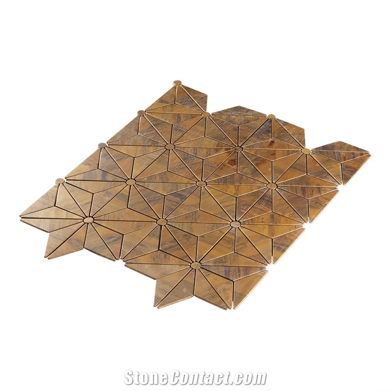 Bronze Copper Color Metal Mosaic Tiles