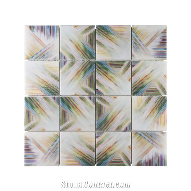 Inkjet Picture Pattern Marble Mosaic Tile