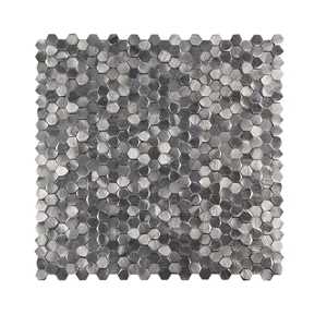 Metal Wall Decoration Silver Aluminum Mosaic