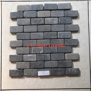 Grey Brickbond Mosaic Stone