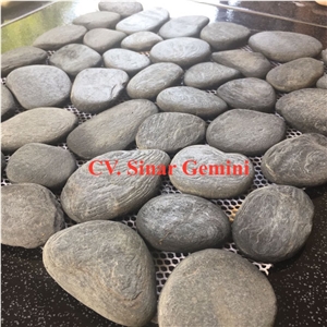 Natural Grey Pebble Mosaic for Wall Decoration