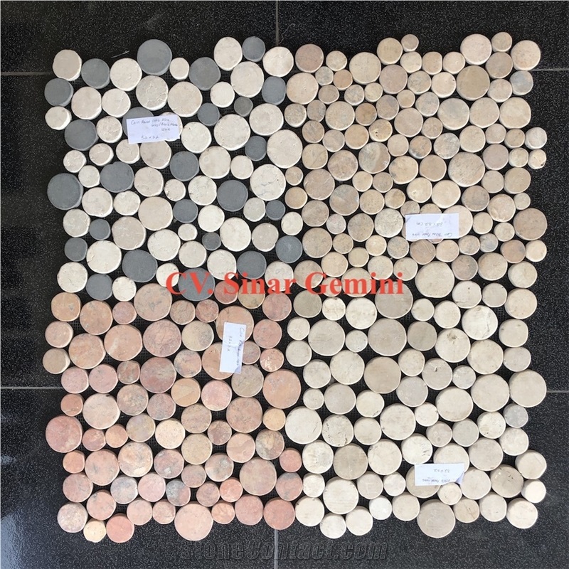 Square White Parquet Stone Linear Mosaic for Flooring